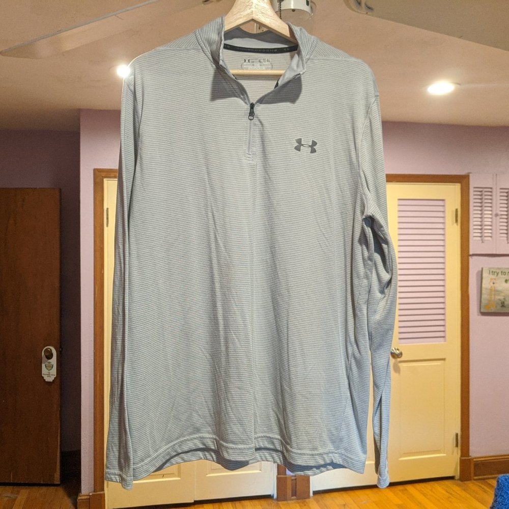 Under Armour HeatGear Grey Quarter Zip Shirt